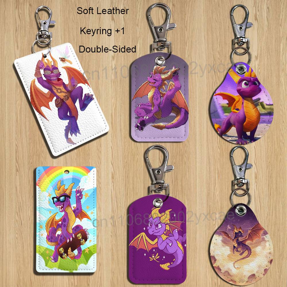 Gaming Accessories Gifts - Porte-clés en cuir Spyro le Dragon