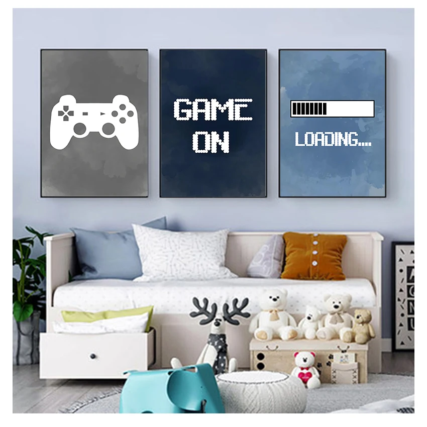 Gaming Accessories Wall - Décoration murale pour chambre d'enfant garçon,