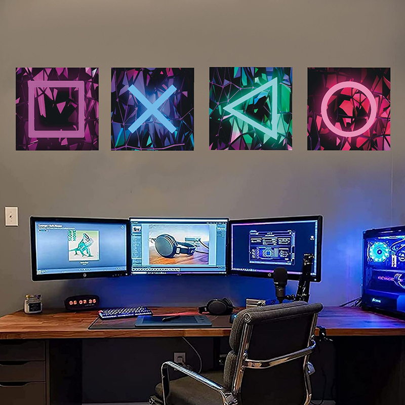 Gaming Accessories Wallpaper - Autocollants de décoration murale en PVC