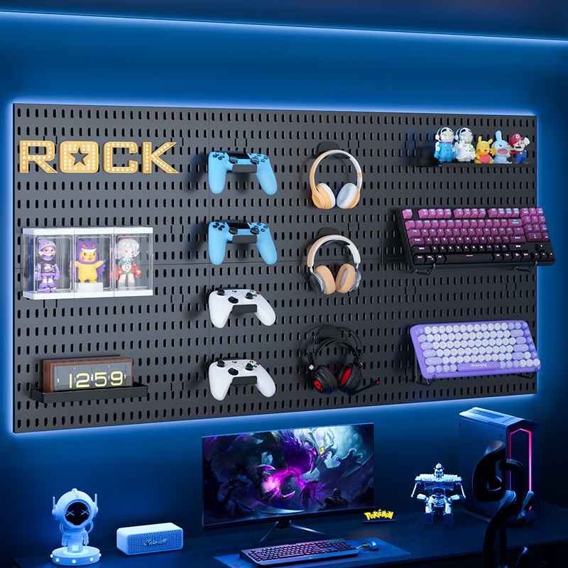 Gaming Accessories Wall - Gaming Gear Pegboard : mural, sans