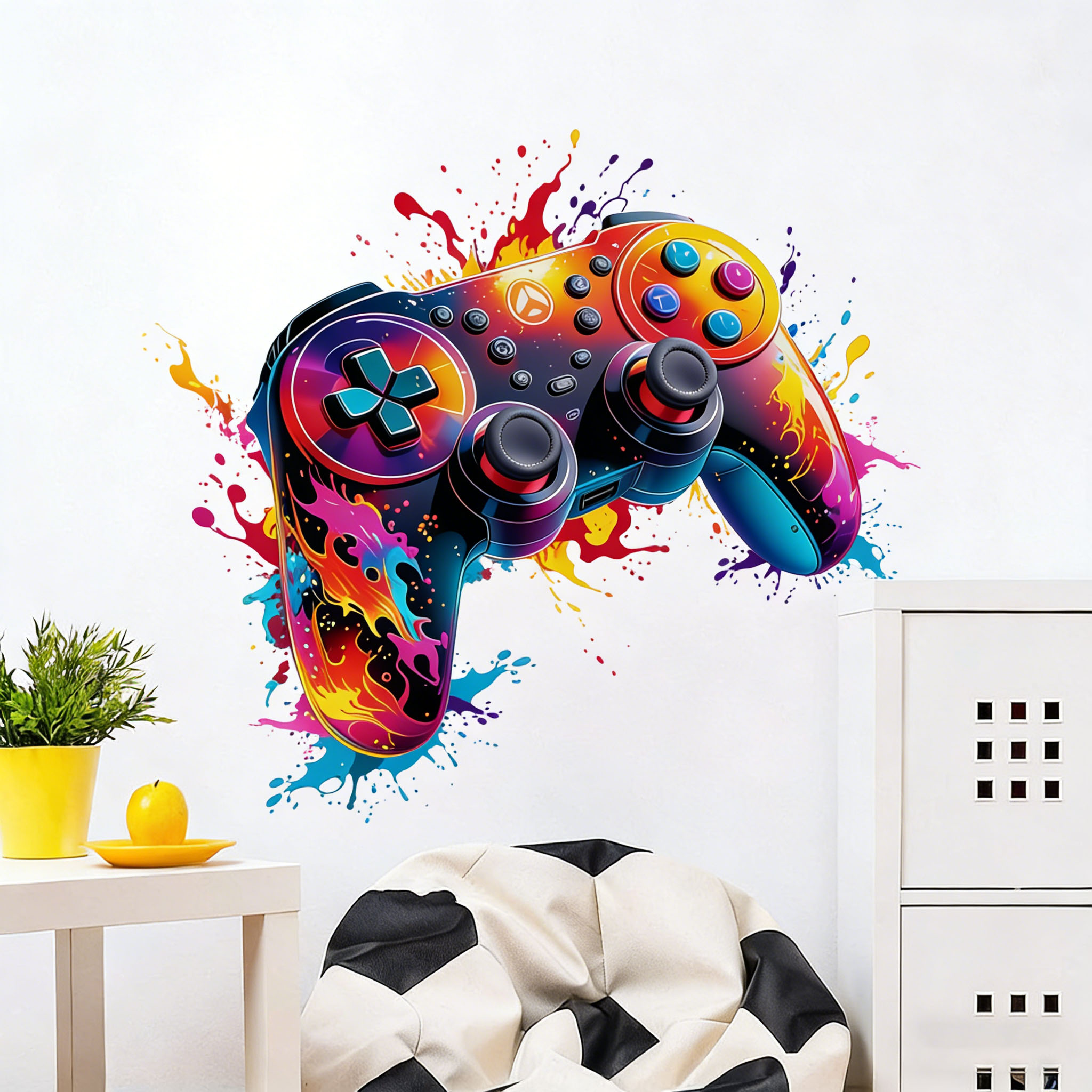 Autocollant mural pour manette - Gaming Accessories Wallpaper avis et prix