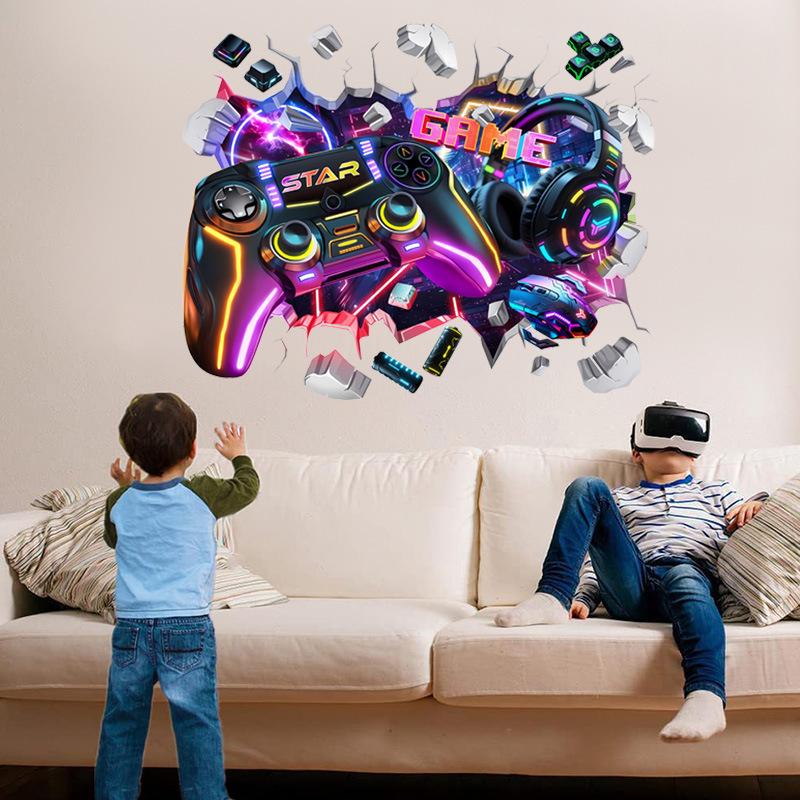 Autocollants muraux en vinyle  - Gaming Accessories Wallpaper avis et prix