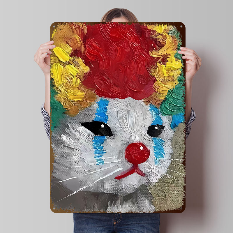 Peinture de chat Clown triste, - Gaming Accessories Wall avis et prix