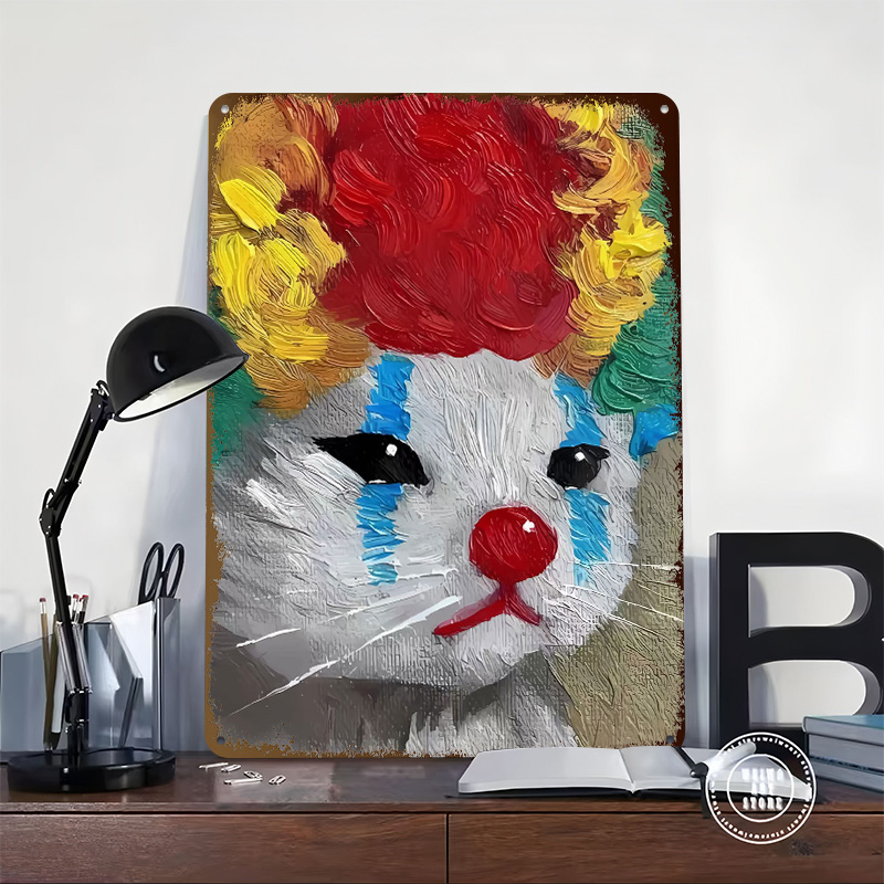 Peinture de chat Clown triste, - Gaming Accessories Wall avis et prix