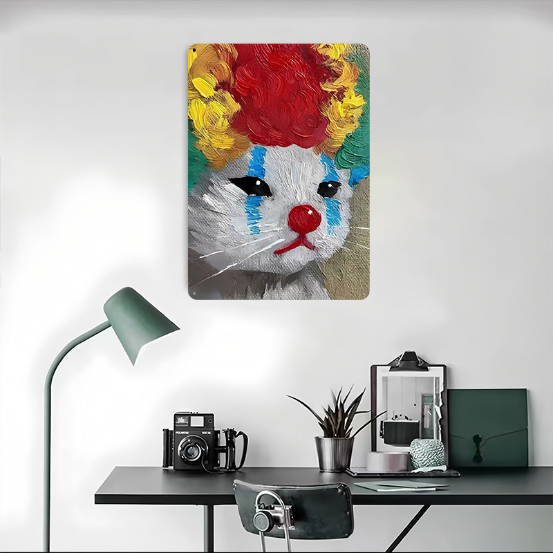 Peinture de chat Clown triste, - Gaming Accessories Wall avis et prix
