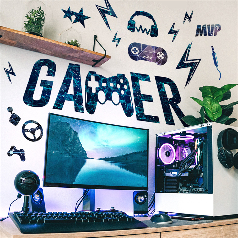Autocollants muraux en vinyle  - Gaming Accessories Wallpaper avis et prix