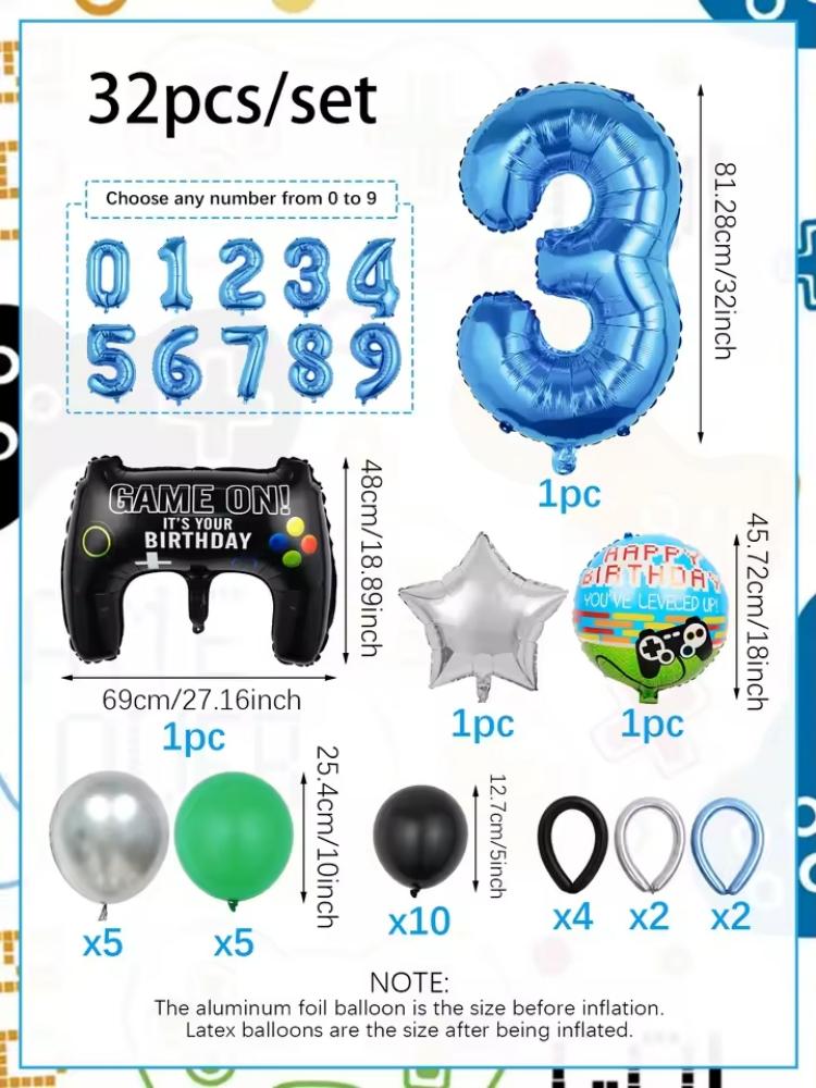 Kit de ballons numérotés sur l - Gaming Accessories Room avis et prix
